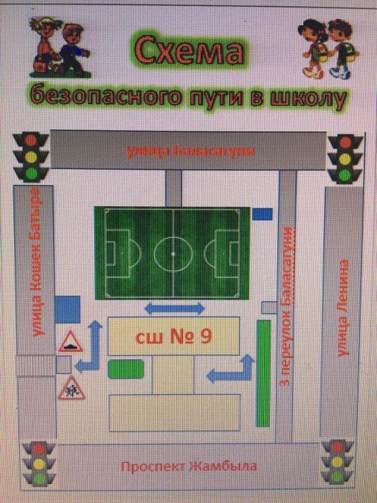 Схема безопасного пути в школу