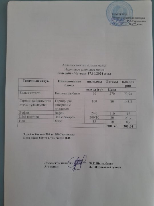 Ас мәзірі