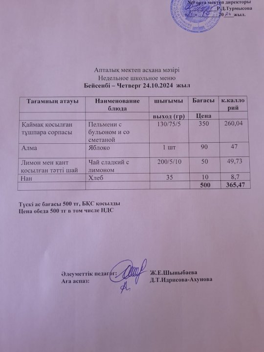 Ас мәзірі