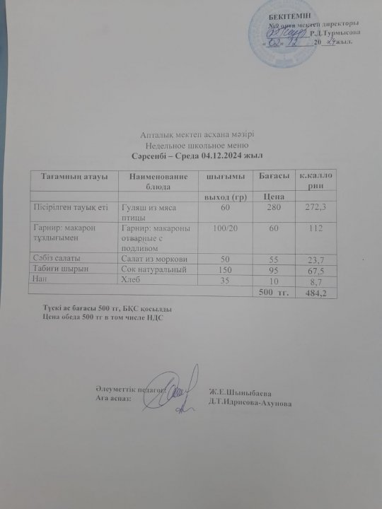 Ас мәзірі