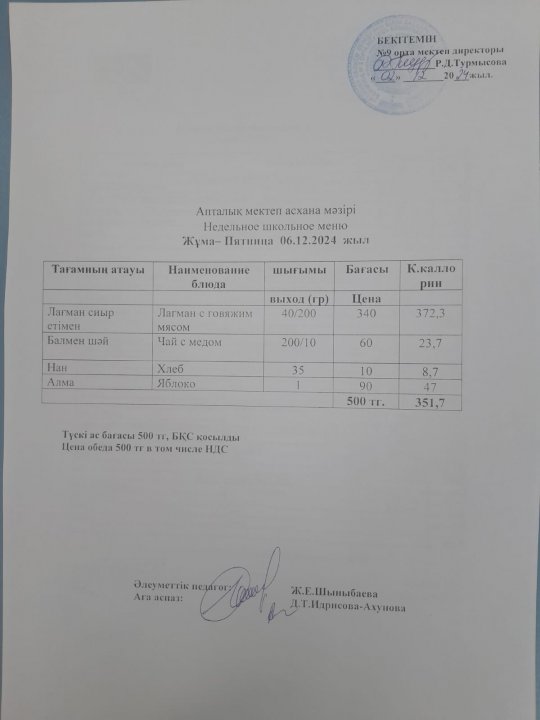 Ас мәзірі