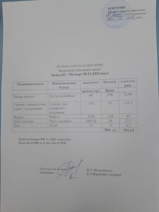 Ас мәзірі