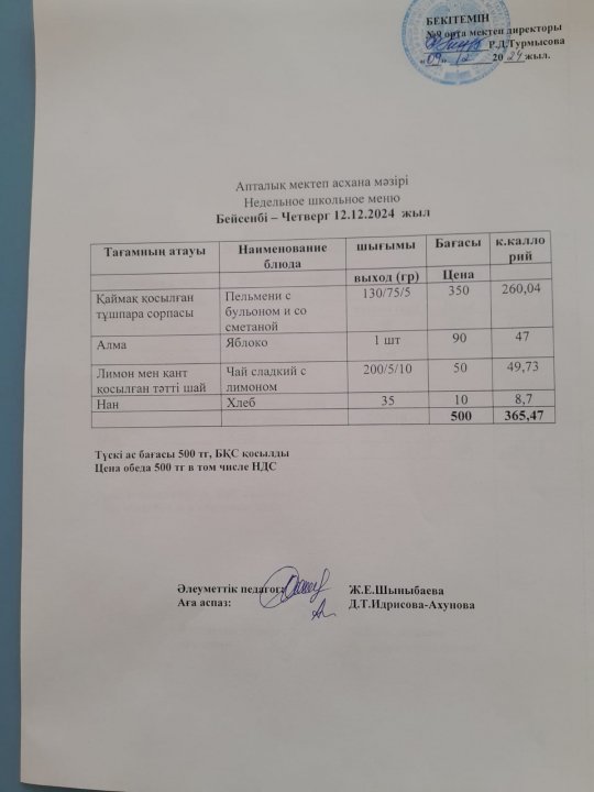 Ас мәзірі