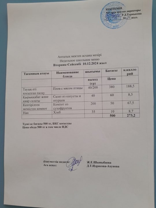 Ас мәзірі