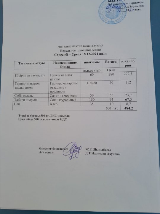 Ас мәзірі