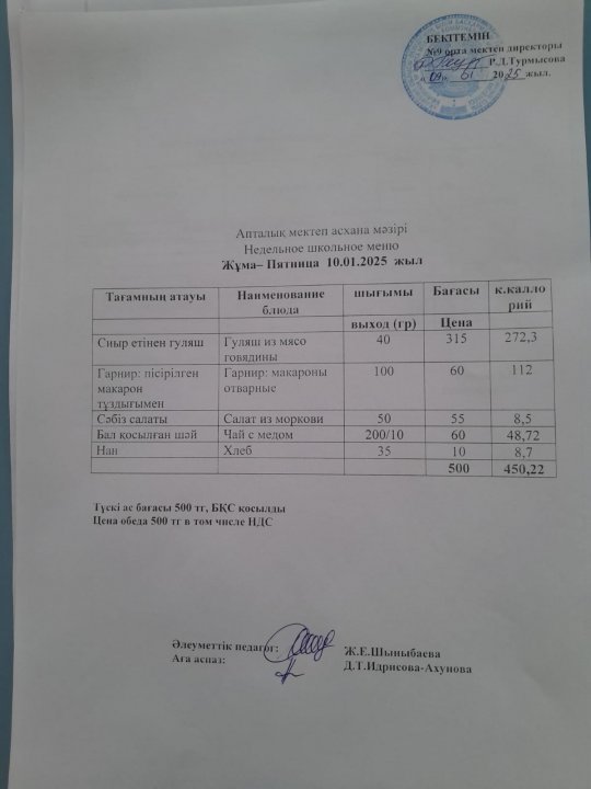 Ас мәзірі