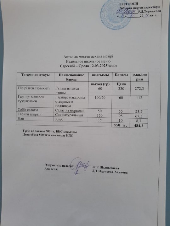 Ас мәзірі