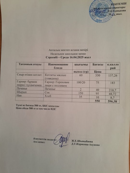 Ас мәзірі