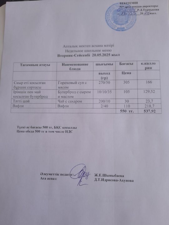 Ас мәзірі