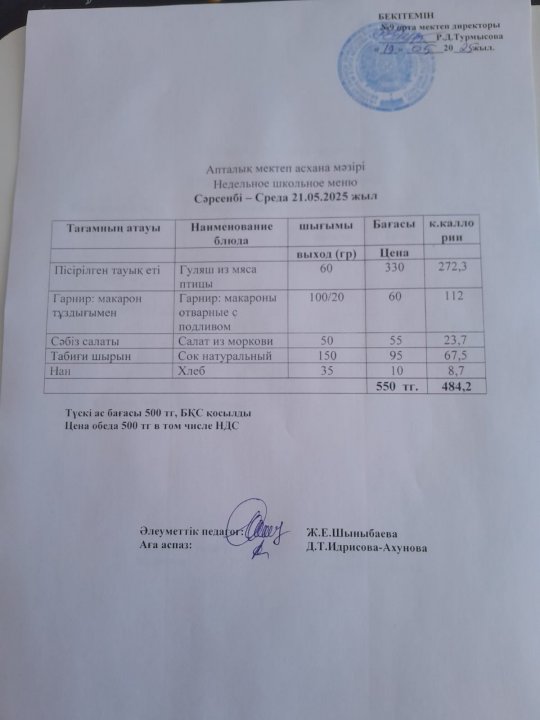 Ас мәзірі
