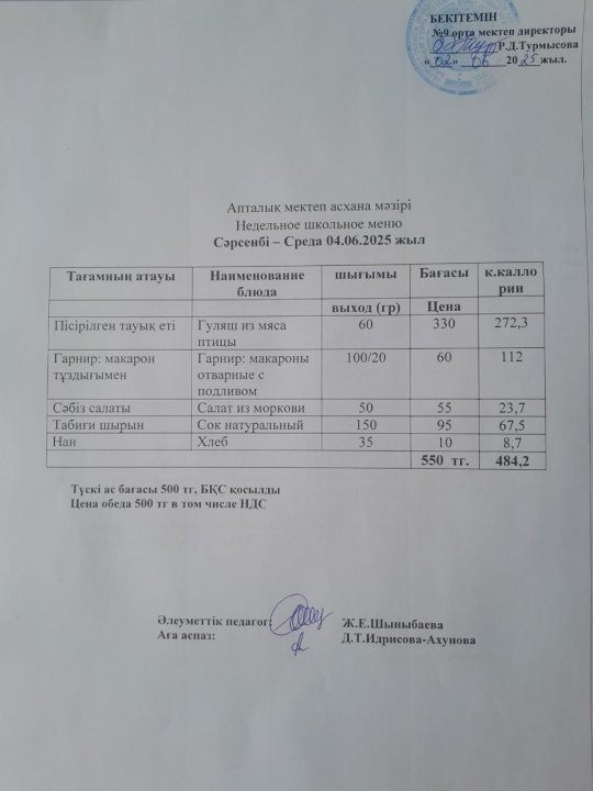 Ас мәзірі