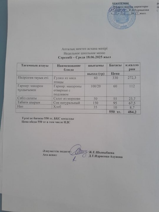 Ас мәзірі