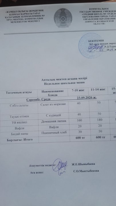 Ас мәзірі