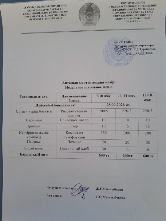 Ас мәзірі