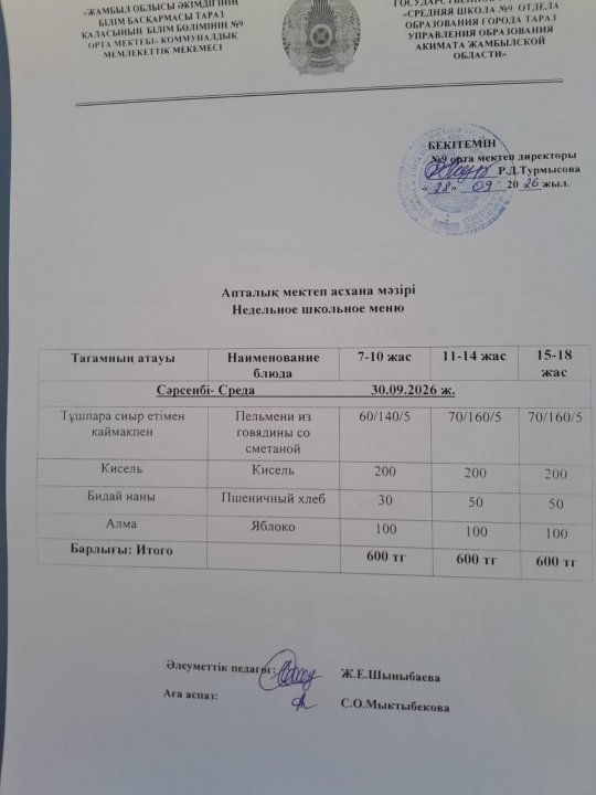 Ас мәзірі
