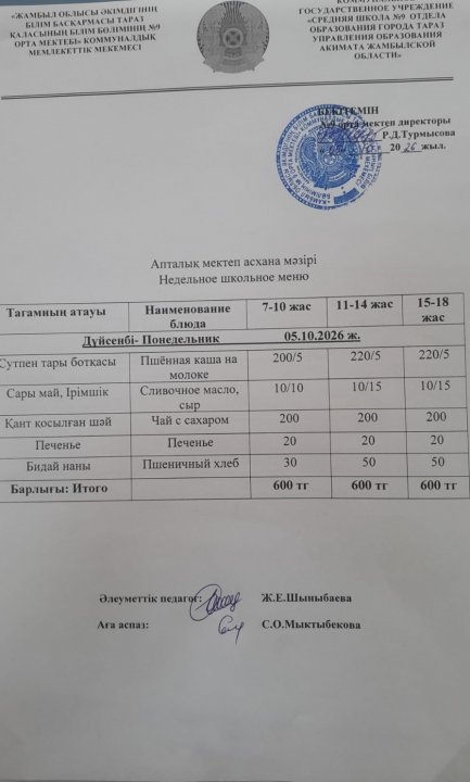 Ас мәзірі