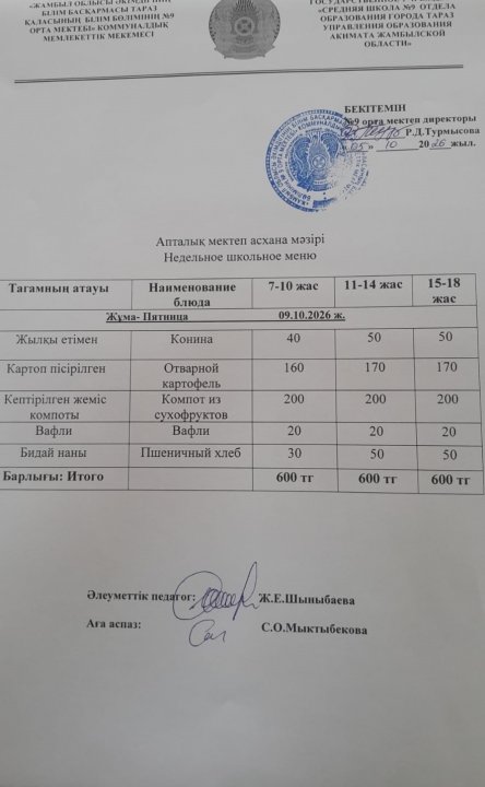 Ас мәзірі