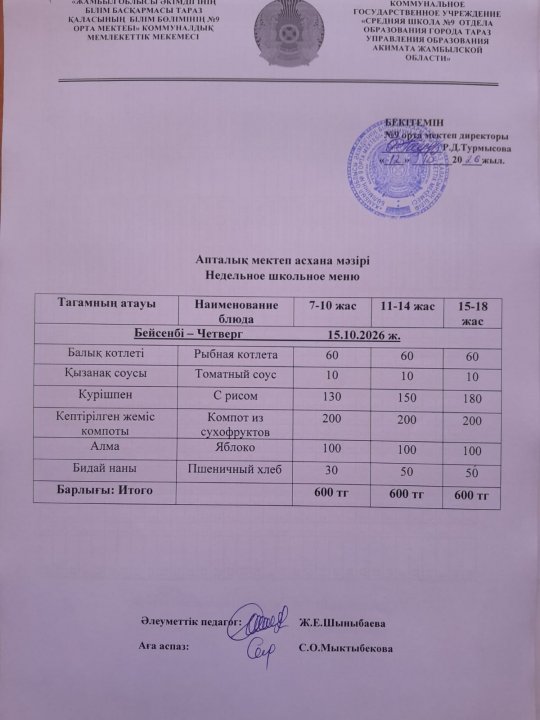 Ас мәзірі
