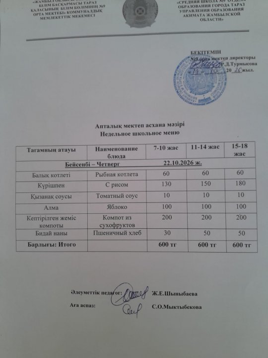 Ас мәзірі
